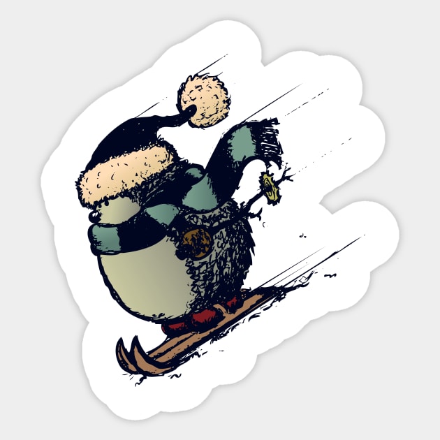 Skier Sticker by mangulica